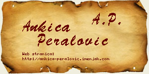 Ankica Peralović vizit kartica